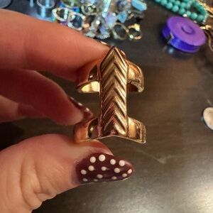 Gold Chevron Ring